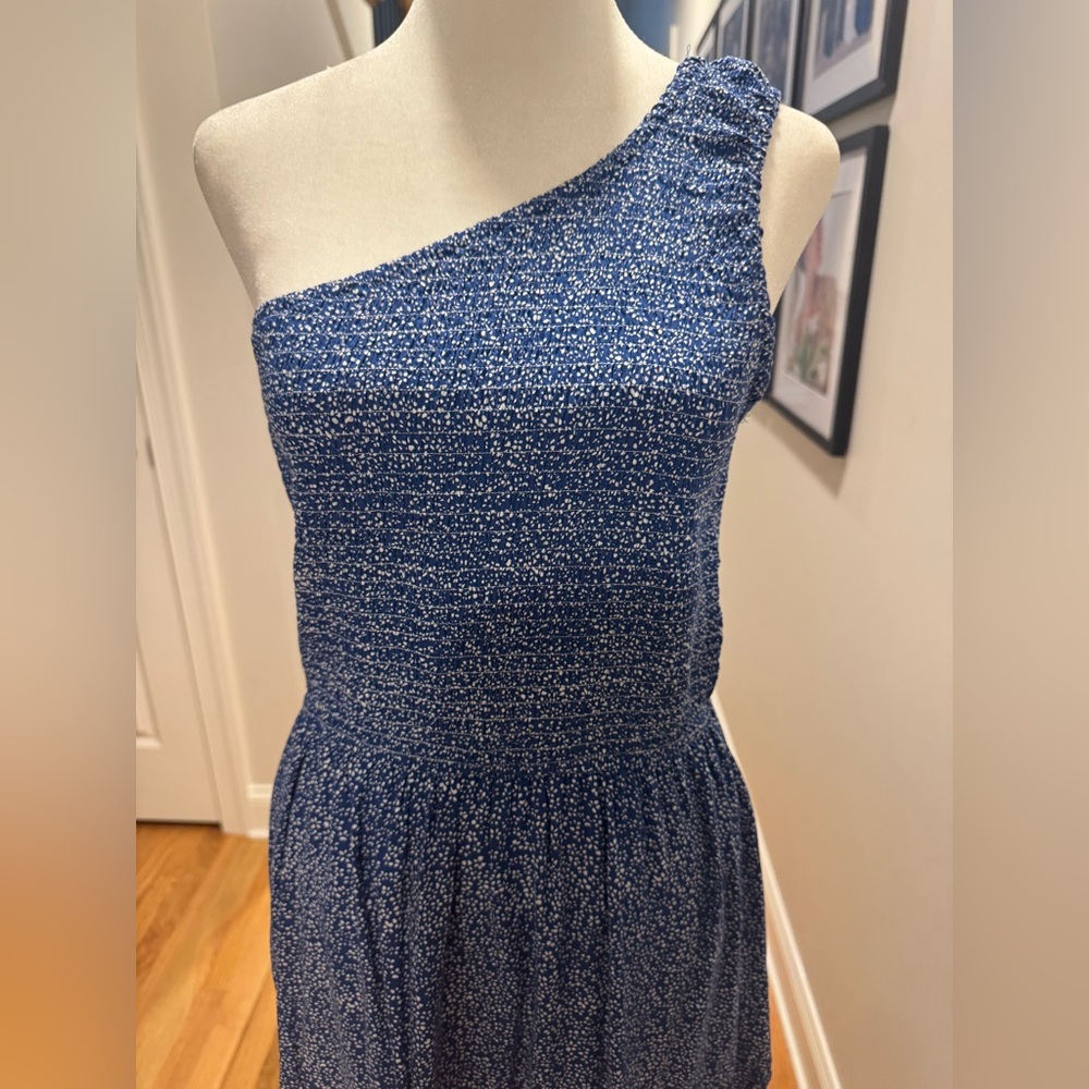Elegant Blue One-Shoulder Maxi Dress - Picture 7 of 9